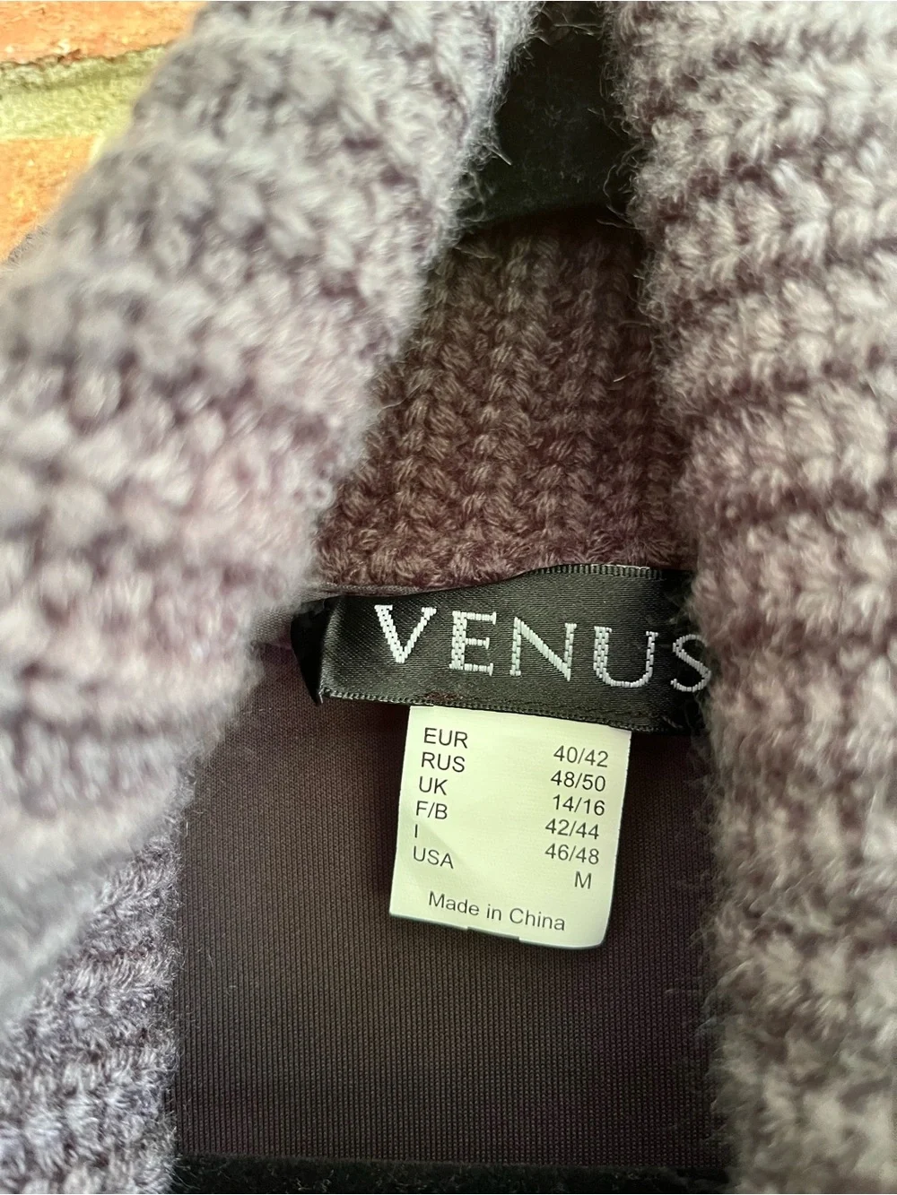 VENUS Dark Gray Shawl Collar Wrap Jacket Coat Sz M Work Classy sophisticated